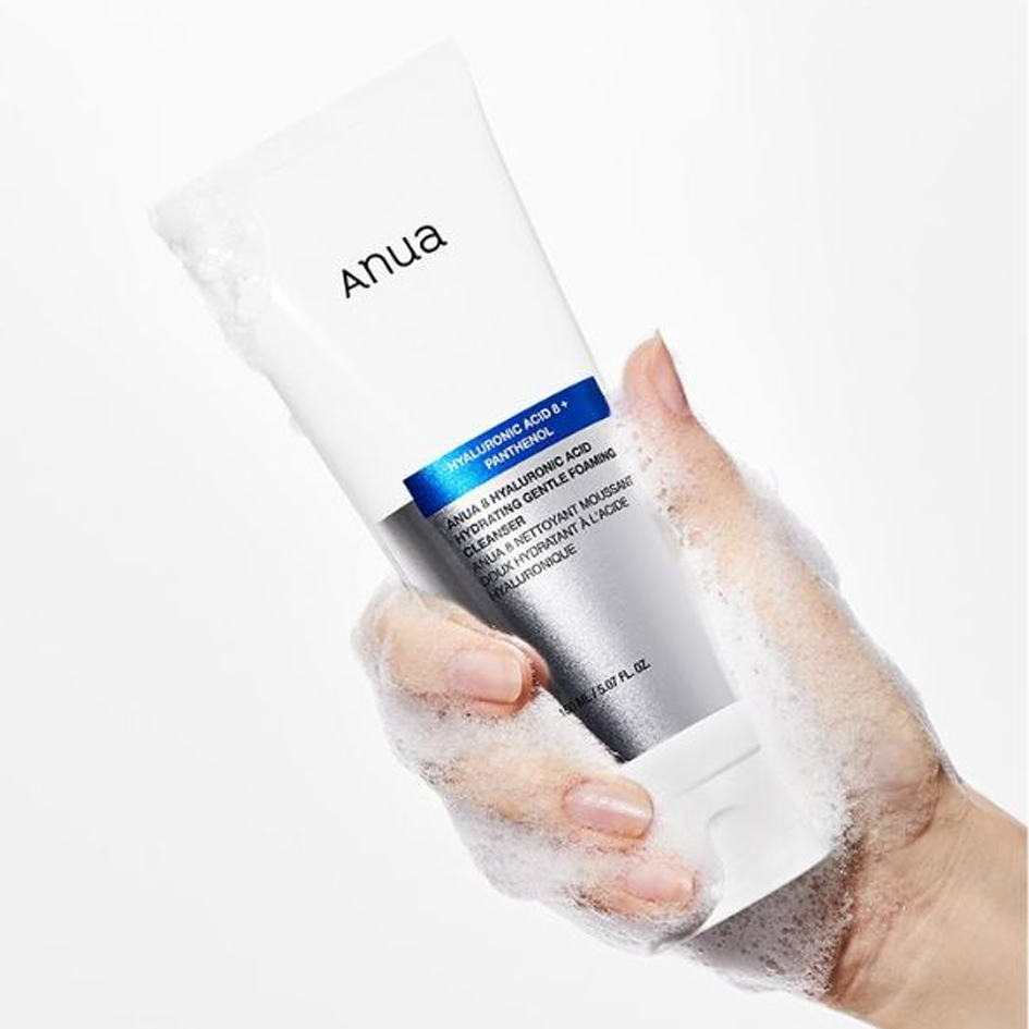 Anua Hydrating Gentle Foaming Cleanser with Hyaluronic Acid, Glycerin, and Zinc PCA