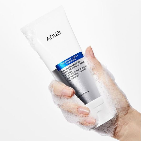 Anua Hydrating Gentle Foaming Cleanser with Hyaluronic Acid, Glycerin, and Zinc PCA